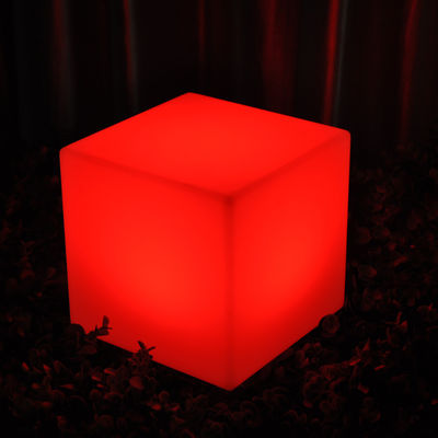 Glowing Outdoor LED Cube Light Chair Plastic IP65 Waterproof For Park Villa Decoration