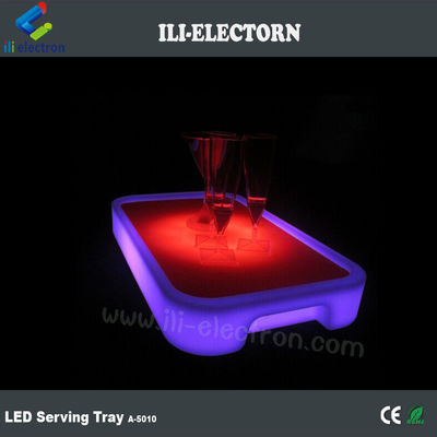 party club used wireless control color changing illuminated electric serving tray