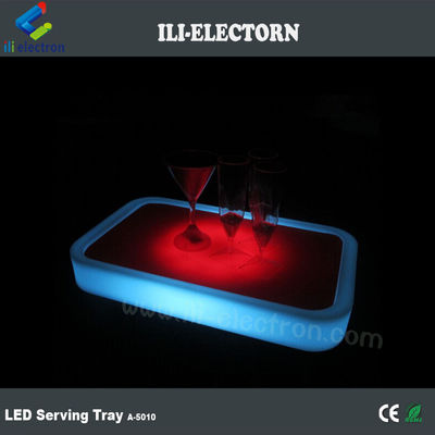 party club used wireless control color changing illuminated electric serving tray