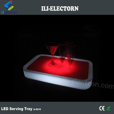 party club used wireless control color changing illuminated electric serving tray