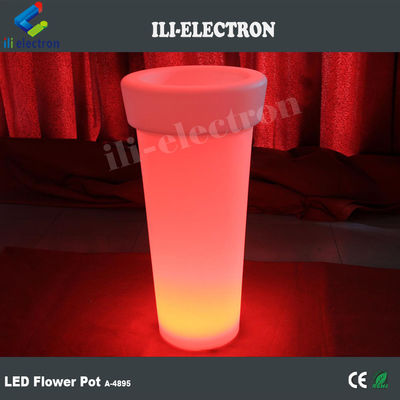 illuminated highboy led artificial flower pot with 16 colors changing with remote control