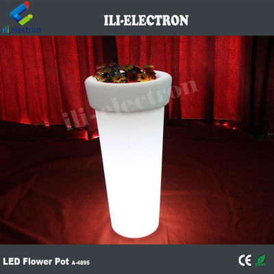 illuminated highboy led artificial flower pot with 16 colors changing with remote control