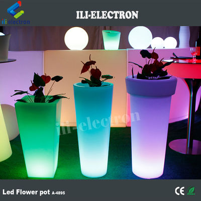 illuminated highboy led artificial flower pot with 16 colors changing with remote control