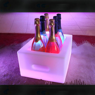 16 Colors Changing PE Plastic LED Ice Bucket IP65 Water Resistant For Beer Champagne