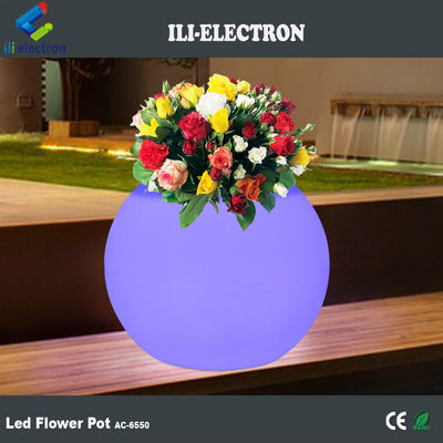 Rechargeable Plastic Led Flower Planter Frosted Finishing
