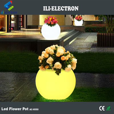 Rechargeable Plastic Led Flower Planter Frosted Finishing