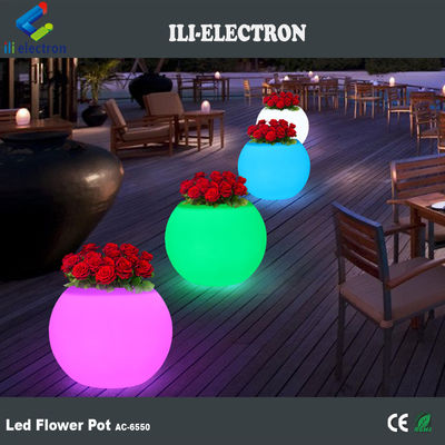 Rechargeable Plastic Led Flower Planter Frosted Finishing