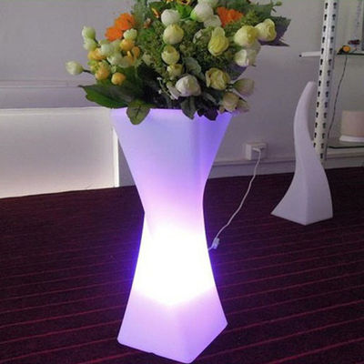 Rechargeable Single LED Lighted Twisted Flower Pot  Customised Color