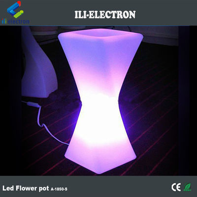 Rechargeable Single LED Lighted Twisted Flower Pot  Customised Color