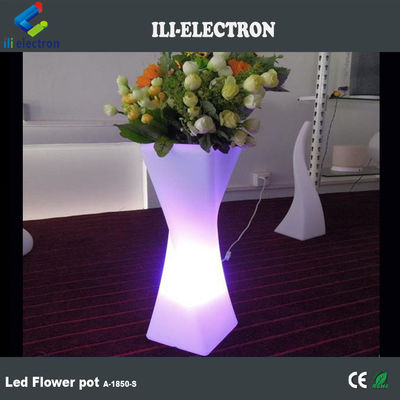 Rechargeable Single LED Lighted Twisted Flower Pot  Customised Color