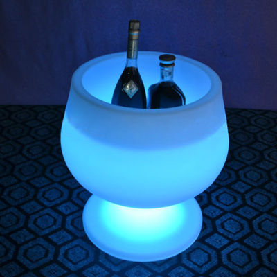 Wine Plastic LED Ice Bucket Flashing Rechargeable For Outdoor