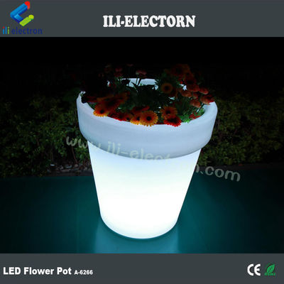 Colorful Lighting LED Plastic Flower Planter for Garden Decor