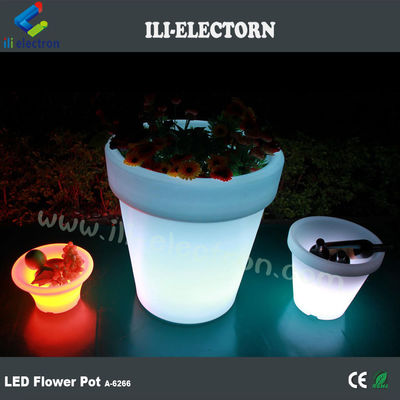 Colorful Lighting LED Plastic Flower Planter for Garden Decor