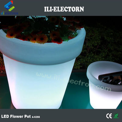 Colorful Lighting LED Plastic Flower Planter for Garden Decor