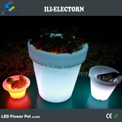 Colorful Lighting LED Plastic Flower Planter for Garden Decor