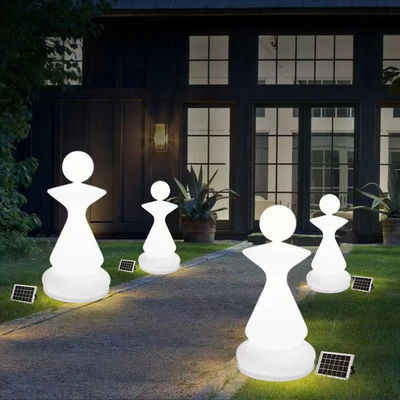 Rechargeable Plastic Led Chess Shaped Garden Lights AC 85-265V
