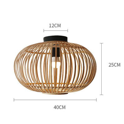 Customized Wicker Lamp Shade Pendant For Indoor Hallway Ceiling