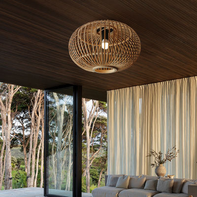 Customized Wicker Lamp Shade Pendant For Indoor Hallway Ceiling