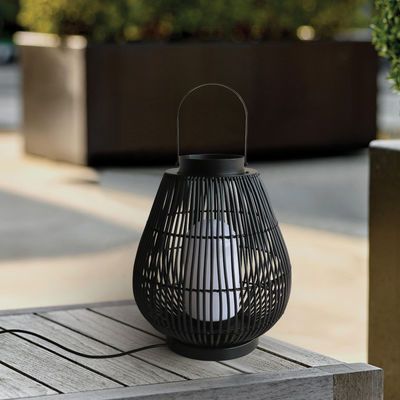 IP44 Waterproof Rattan Garden Lanterns For Outdoor Landscape Floor
