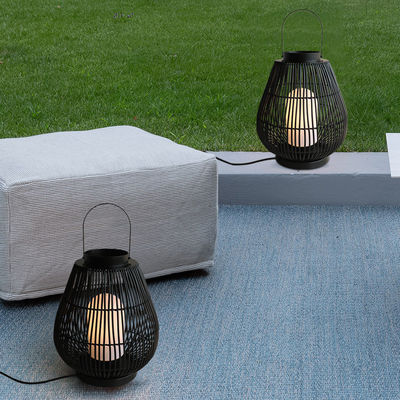 IP44 Waterproof Rattan Garden Lanterns For Outdoor Landscape Floor