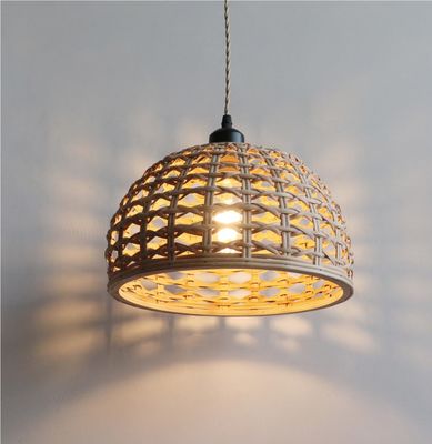 Vintage Creative Bamboo Rattan Lamp Shade For Indoor Dinning Room