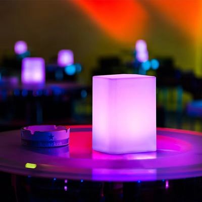 RGB Color Changing Outdoor LED Cube Light USB Charging Controlled By Remote Control