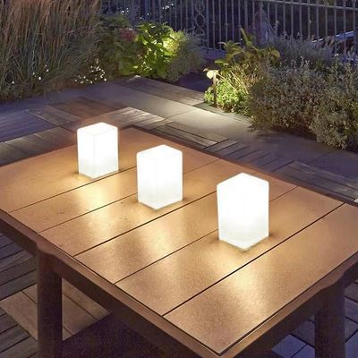 RGB Color Changing Outdoor LED Cube Light USB Charging Controlled By Remote Control