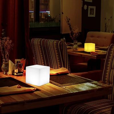 RGB Color Changing Outdoor LED Cube Light USB Charging Controlled By Remote Control
