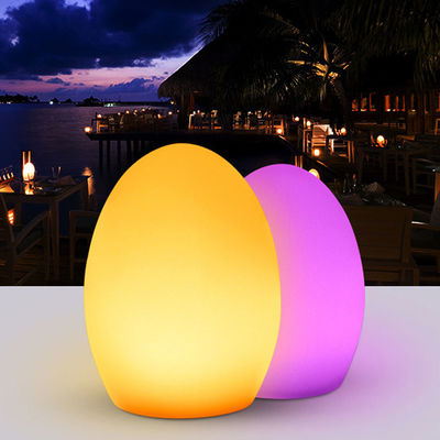 Cordless Egg Shaped LED Lights , Egg Mood Lamp For Outdoor Night Club