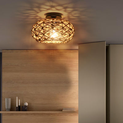Creative balcony pendant lamp Retro hemp rope ceiling light