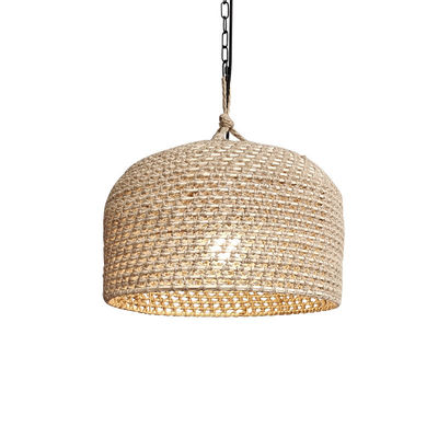 3500K Creative Rattan Pendant Light Switch Control For Living Room