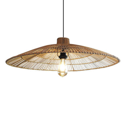 Customized Rattan Pendant Light Chandelier For Homestay Zen Tea Room