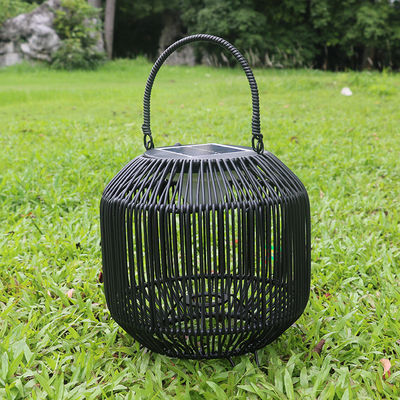 Customized Rattan Woven Solar Lights Portable 3500K IP65 Waterproof