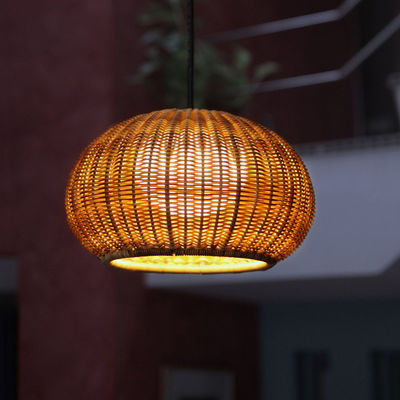 Hanging Rattan Lighting Chandelier Waterproof For Outdoor Tree
