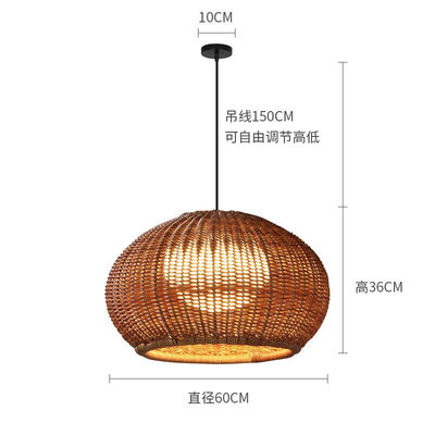 Hanging Rattan Lighting Chandelier Waterproof For Outdoor Tree