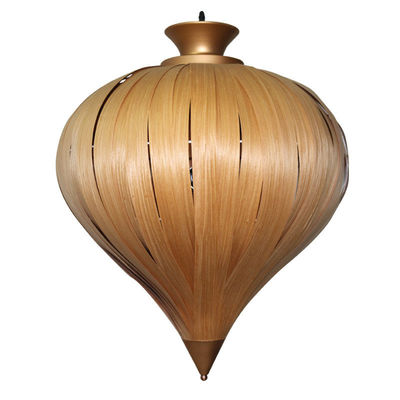 Wooden Pendant Lights - Hanging Veneer lanterns - Led Creative Wood lanterns