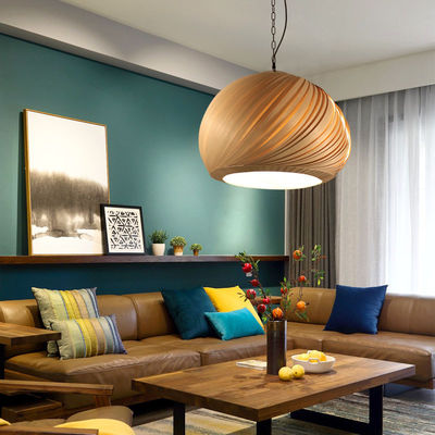 Nordic chandelier living room lamp creative handmade wooden pendant lamp