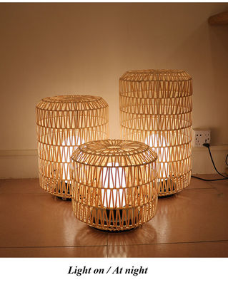 Outdoor Lawn Rattan Garden Lanterns Ip44 Water Resistant For Hotel
