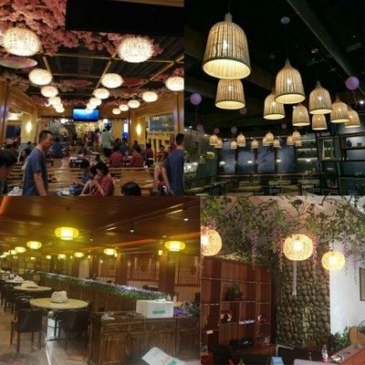 Handmade Modern Art Pendant Lights Bamboo Lamp Restaurant Hotel Rattan Chandelier Rattan Pendant Light