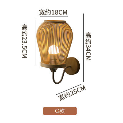 Creative Art Design rattan wall light shade for Aisle Corridor