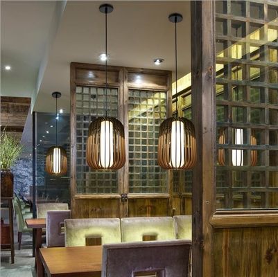 Nodic Rattan Pendant Light Chandelier Switch Control For Home Decoration