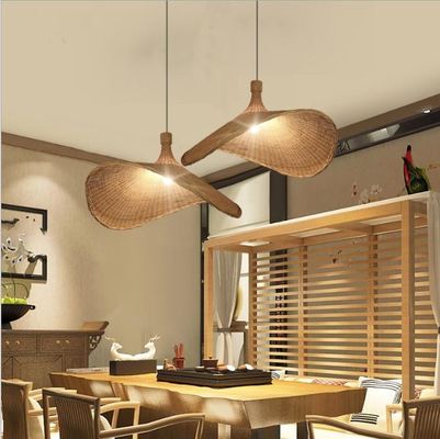 Hat shape lighting bamboo lamp decoration rattan pendant lamps for shop club