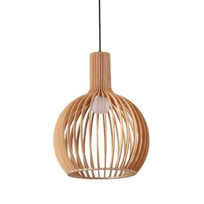 Bird Cage Rattan Pendant Chandelier 3500K Warm White For Restaurant Bar