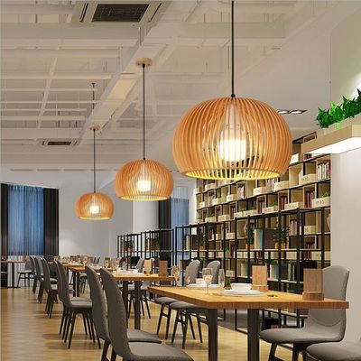 Bird Cage Rattan Pendant Chandelier 3500K Warm White For Restaurant Bar