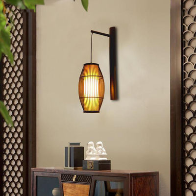 Chinese retro solid wood wall lamp - Hotel Bamboo corridor lamp -antique bamboo lantern wall lamp