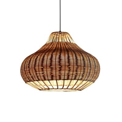 Handmade creative Rattan Pendant Light chandelier Round Shape