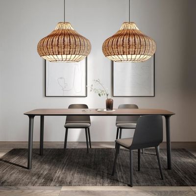 Handmade creative Rattan Pendant Light chandelier Round Shape