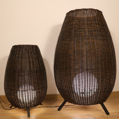 35cm/45 cm/78cm/128cm height artistic standing lamps rattan wicker floor lamps
