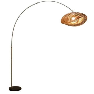 funky rattan lampshade sofa side led floor standing lamp
