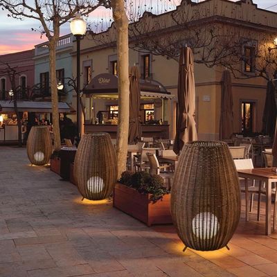 street lamp balcony corridor outdoor waterproof Rattan Lawn lamp LED floor lamp